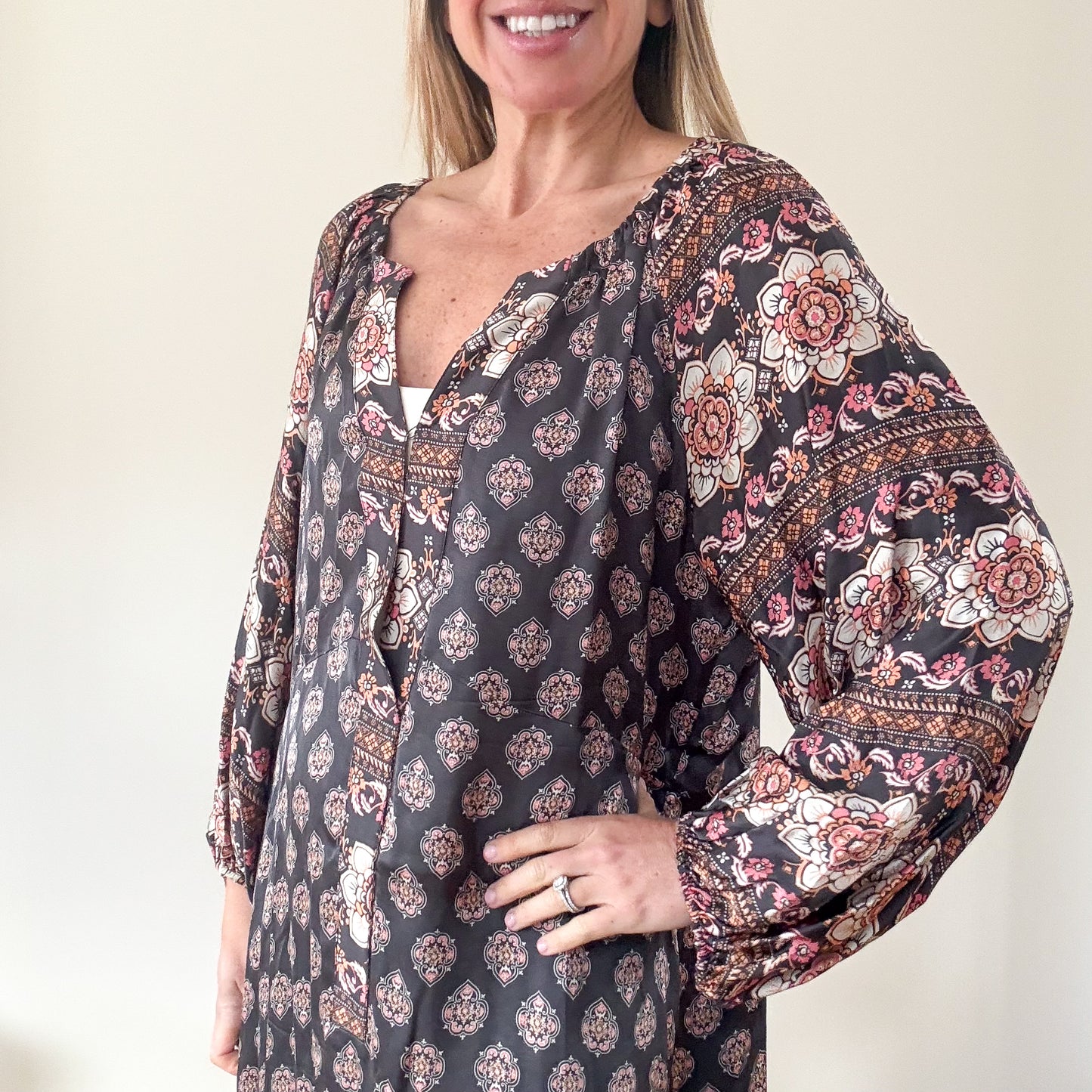 Odd Molly Black Printed Hayden Maxi - Size 3