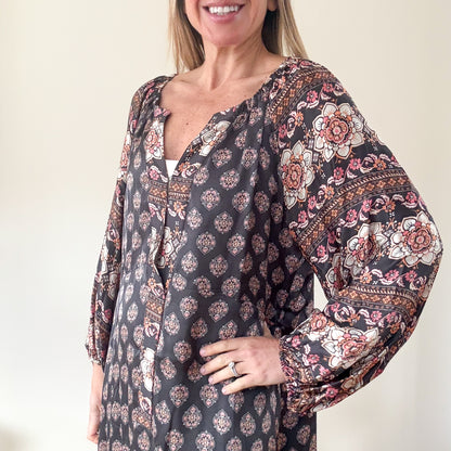 Odd Molly Black Printed Hayden Maxi - Size 3