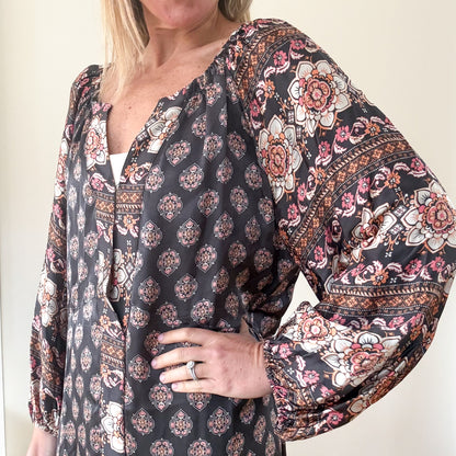 Odd Molly Black Printed Hayden Maxi - Size 3