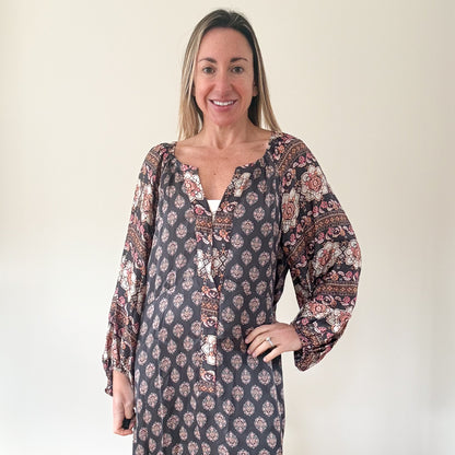 Odd Molly Black Printed Hayden Maxi - Size 3