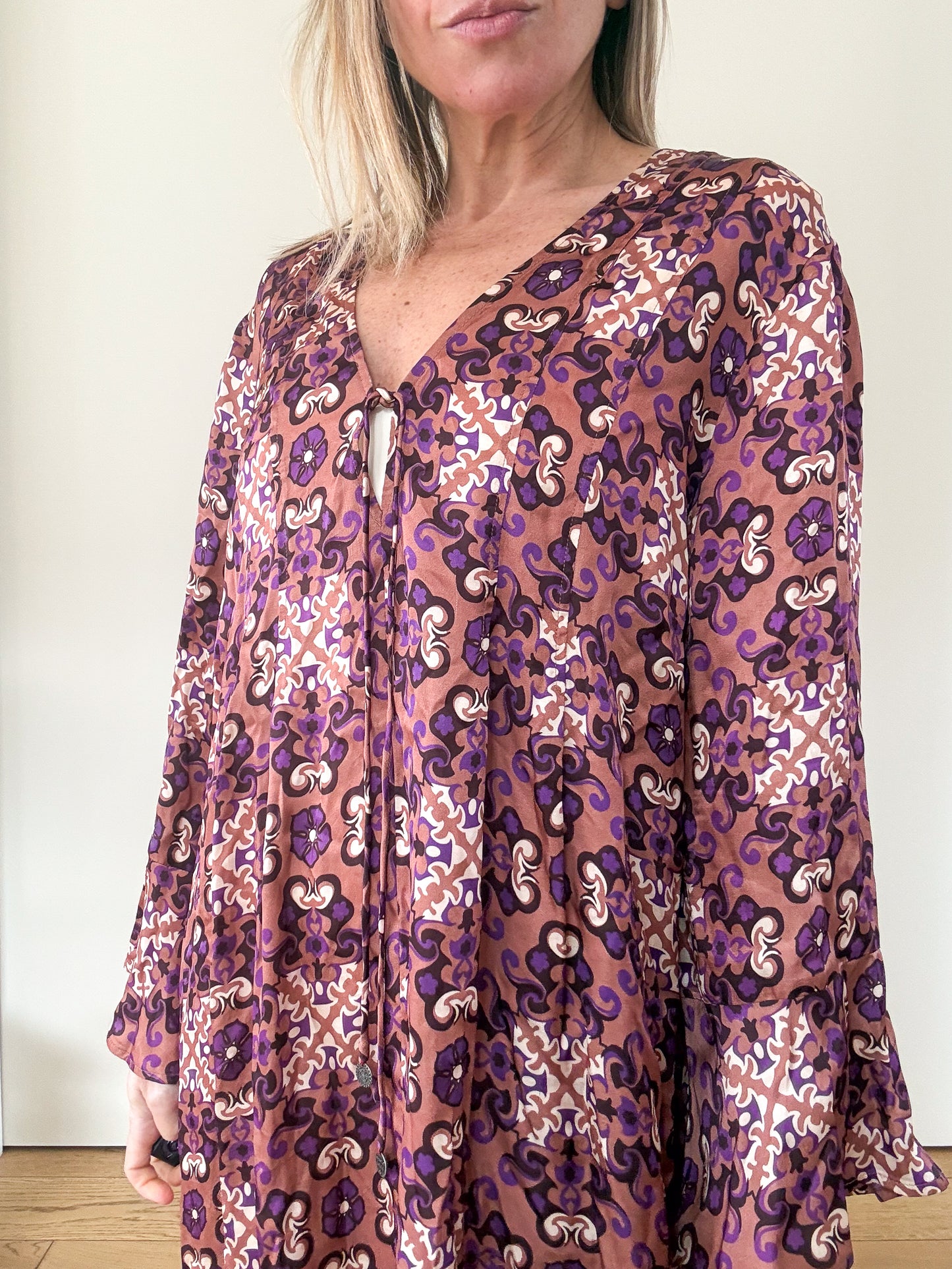 Odd Molly Brown and Purple Dress  - Size 3