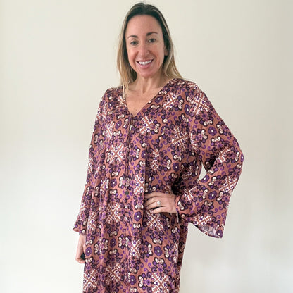 Odd Molly Brown and Purple Dress  - Size 3