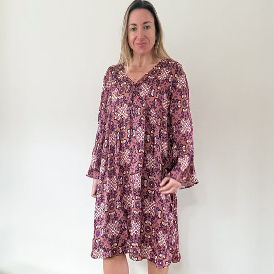 Odd Molly Brown and Purple Dress  - Size 3