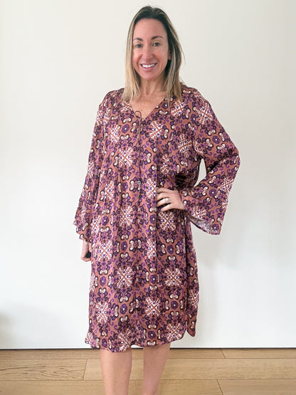 Odd Molly Brown and Purple Dress  - Size 3