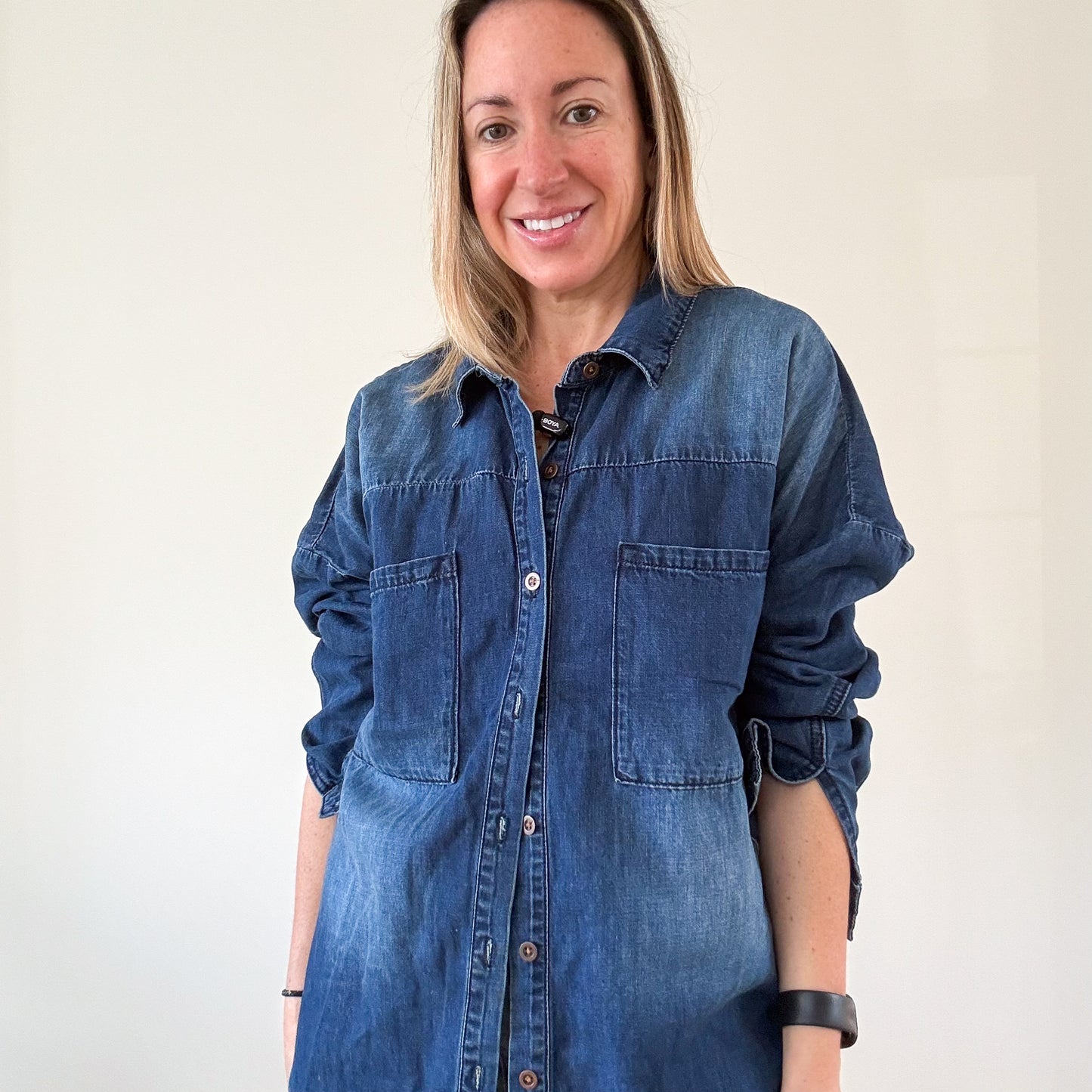 One Teaspoon Oversized Chambray Shirt - Size XS