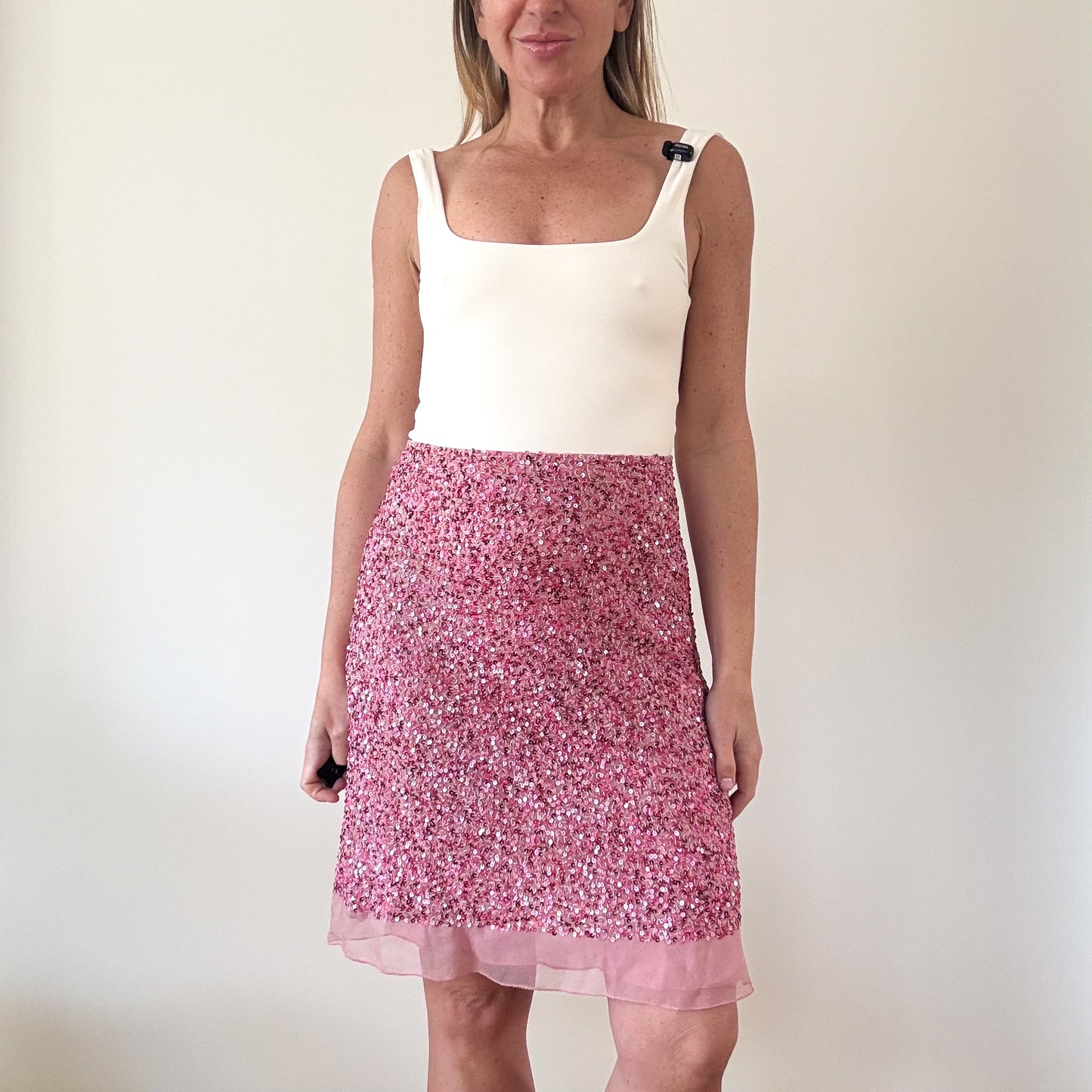 P.A.R.O.S.H. Pink Sequin Skirt - Size M