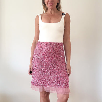 P.A.R.O.S.H. Pink Sequin Skirt - Size M