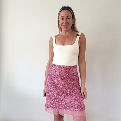 P.A.R.O.S.H. Pink Sequin Skirt - Size M