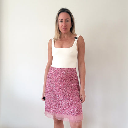 P.A.R.O.S.H. Pink Sequin Skirt - Size M