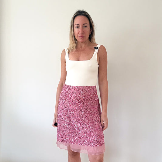 P.A.R.O.S.H. Pink Sequin Skirt - Size M