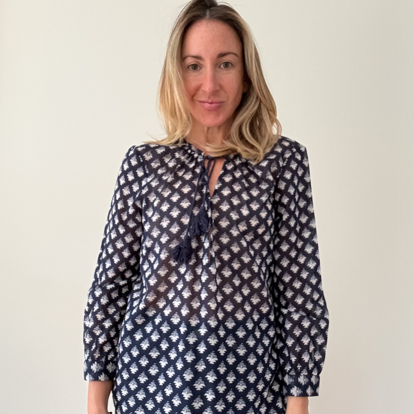 Paige Printed Cotton Top - Size Small