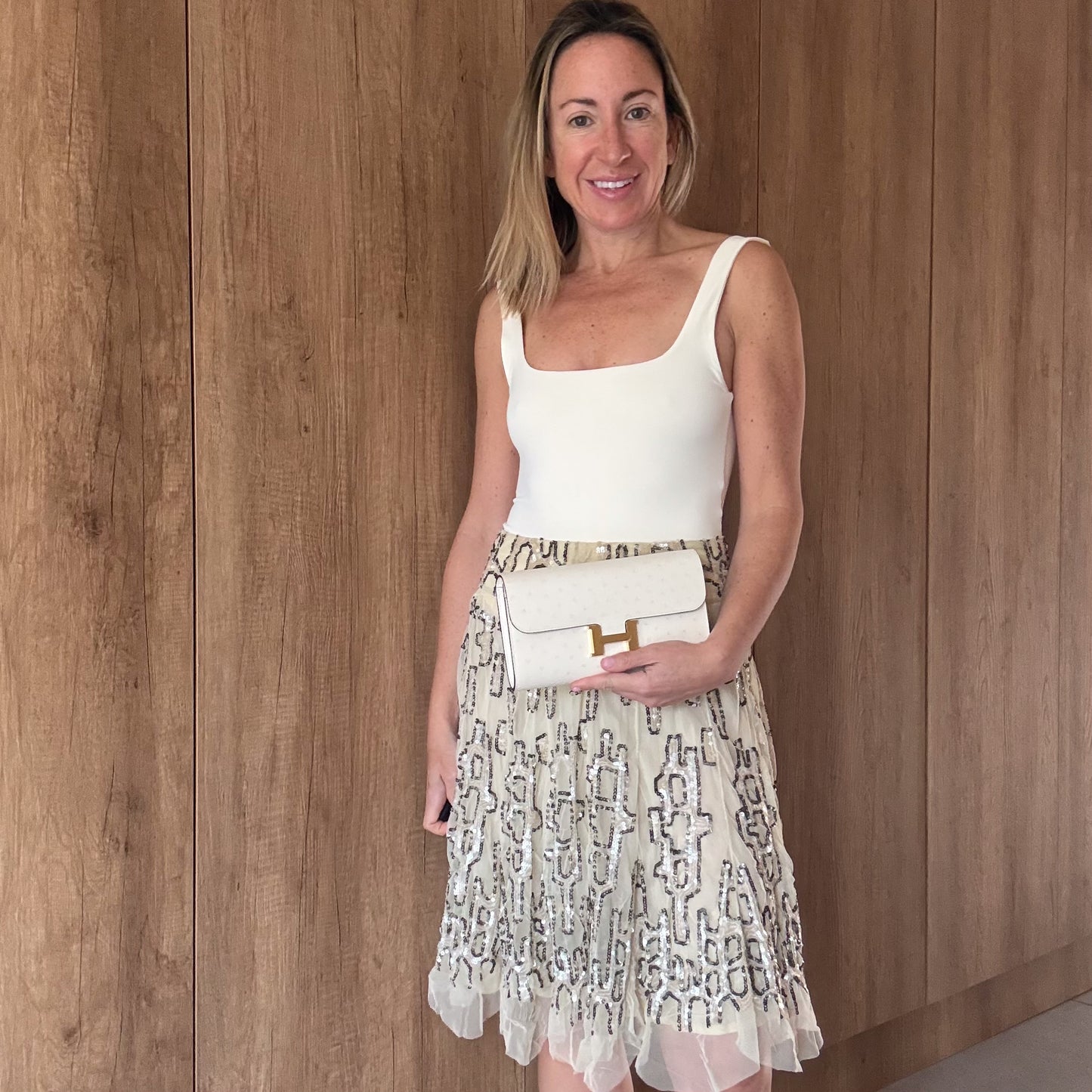 P.A.R.O.S.H. Embellished Tulle Sequin Skirt - Size M