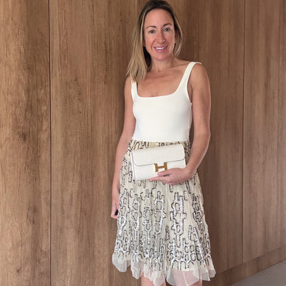 P.A.R.O.S.H. Embellished Tulle Sequin Skirt - Size M