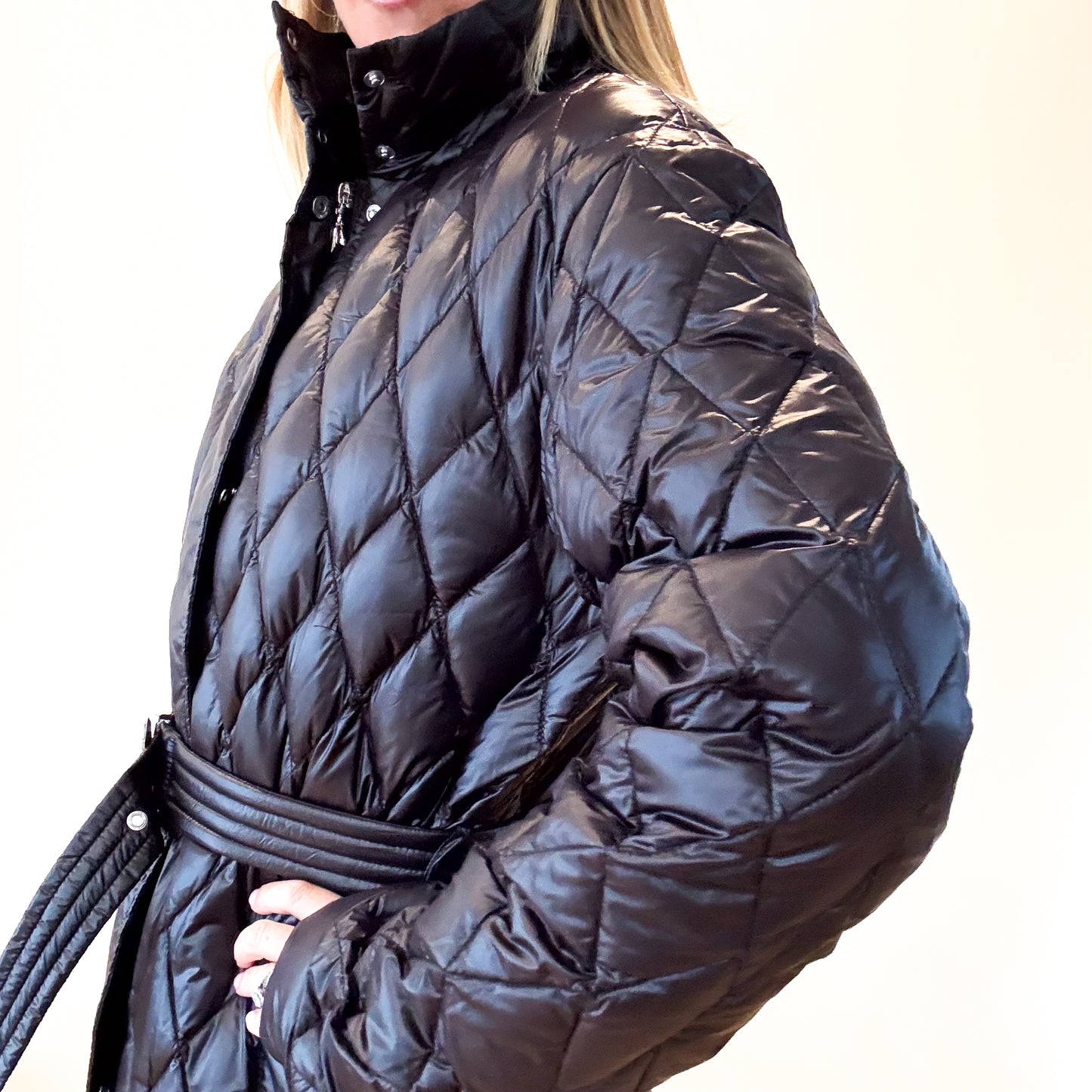 Patrizia Pepe Lightweight Quilted Puffer Jacket - Size 12