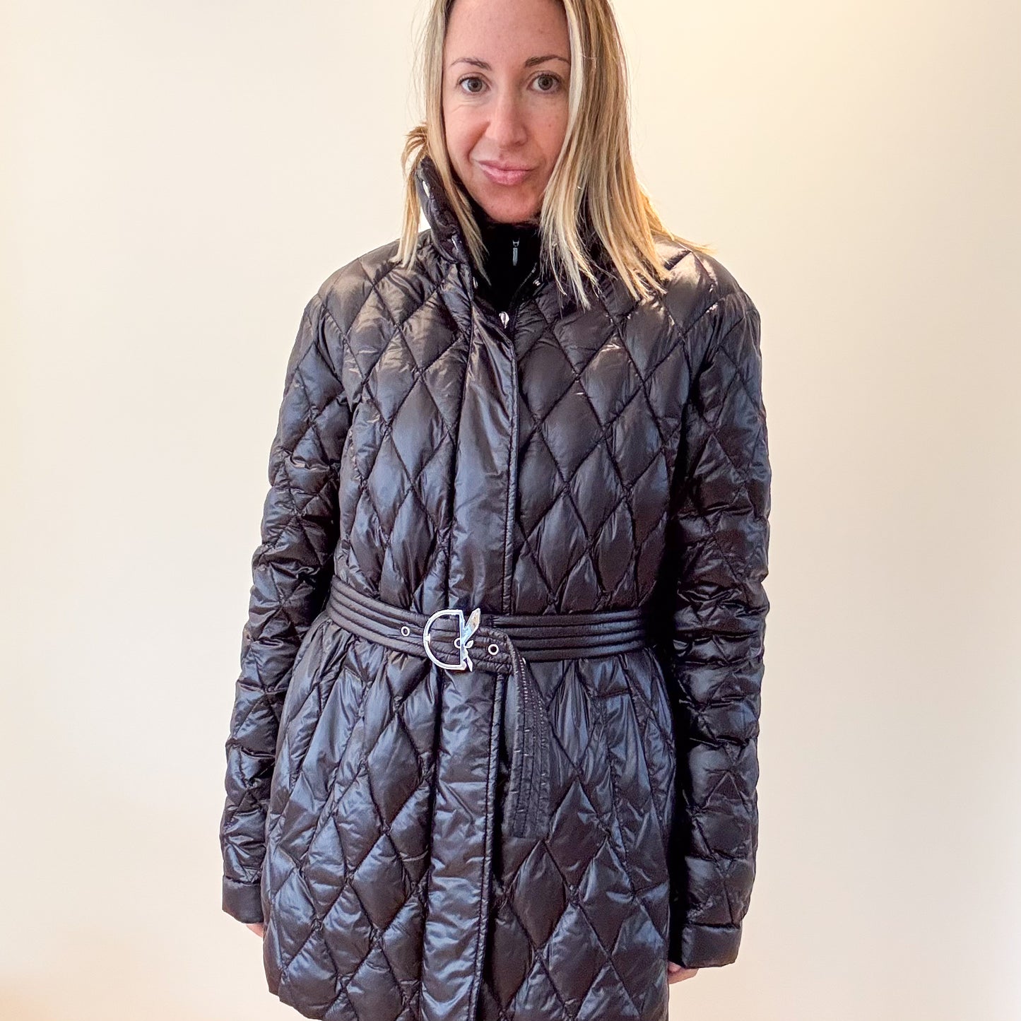 Patrizia Pepe Lightweight Quilted Puffer Jacket - Size 12