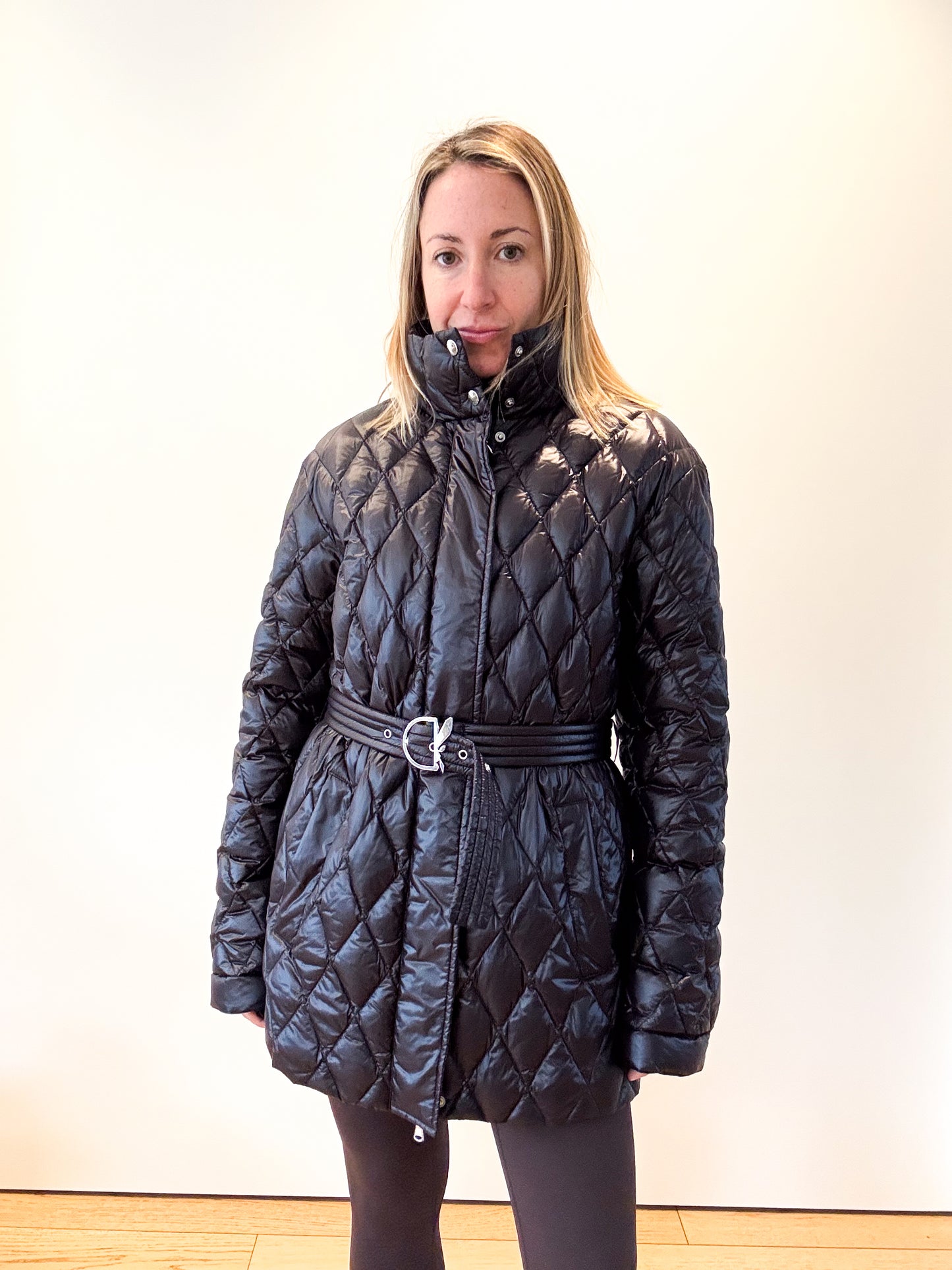 Patrizia Pepe Lightweight Quilted Puffer Jacket - Size 12