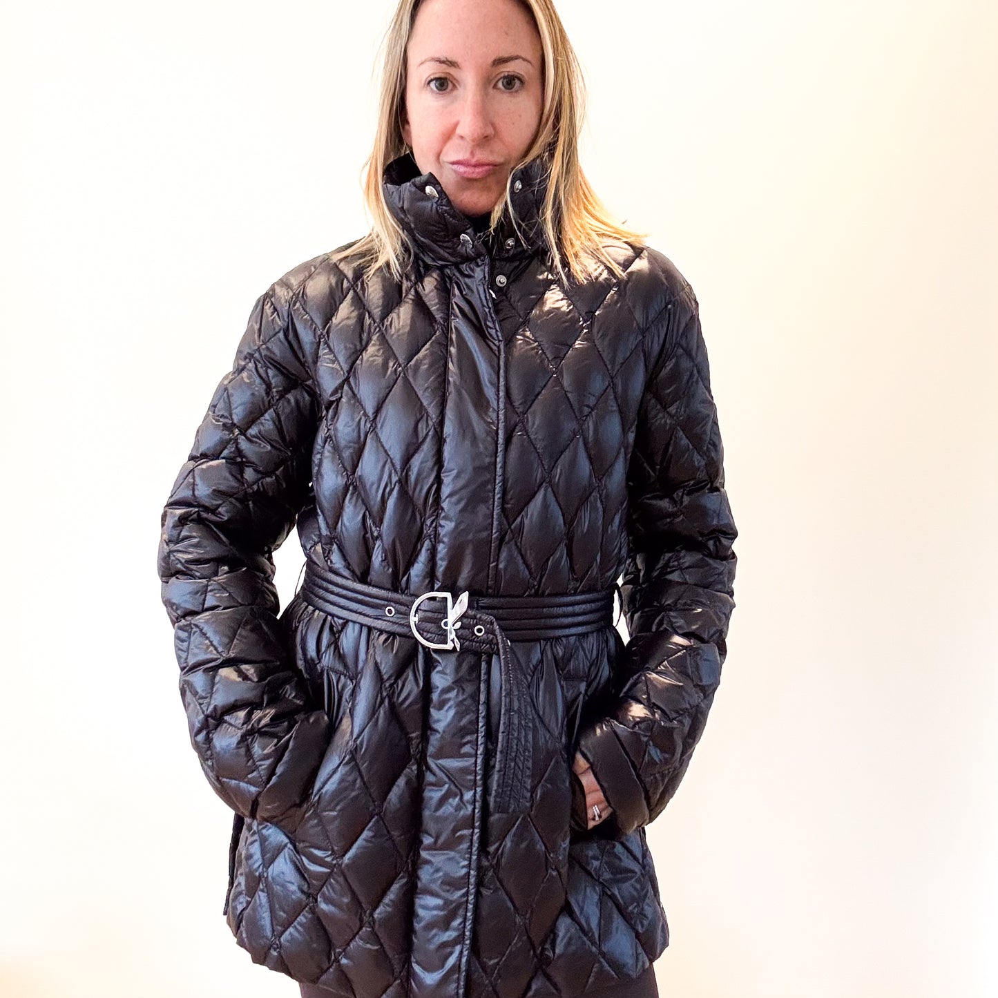 Patrizia Pepe Lightweight Quilted Puffer Jacket - Size 12
