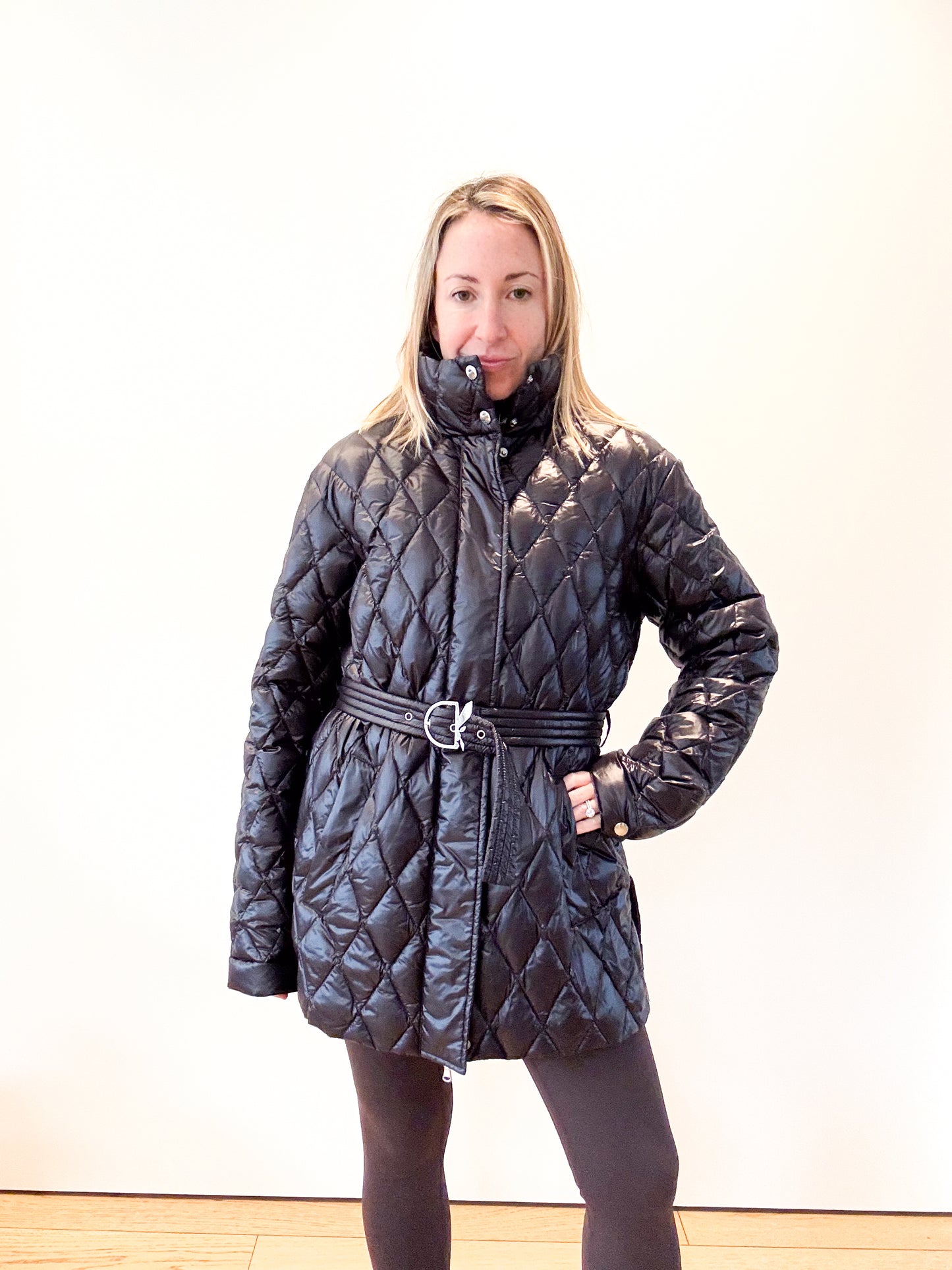 Patrizia Pepe Lightweight Quilted Puffer Jacket - Size 12