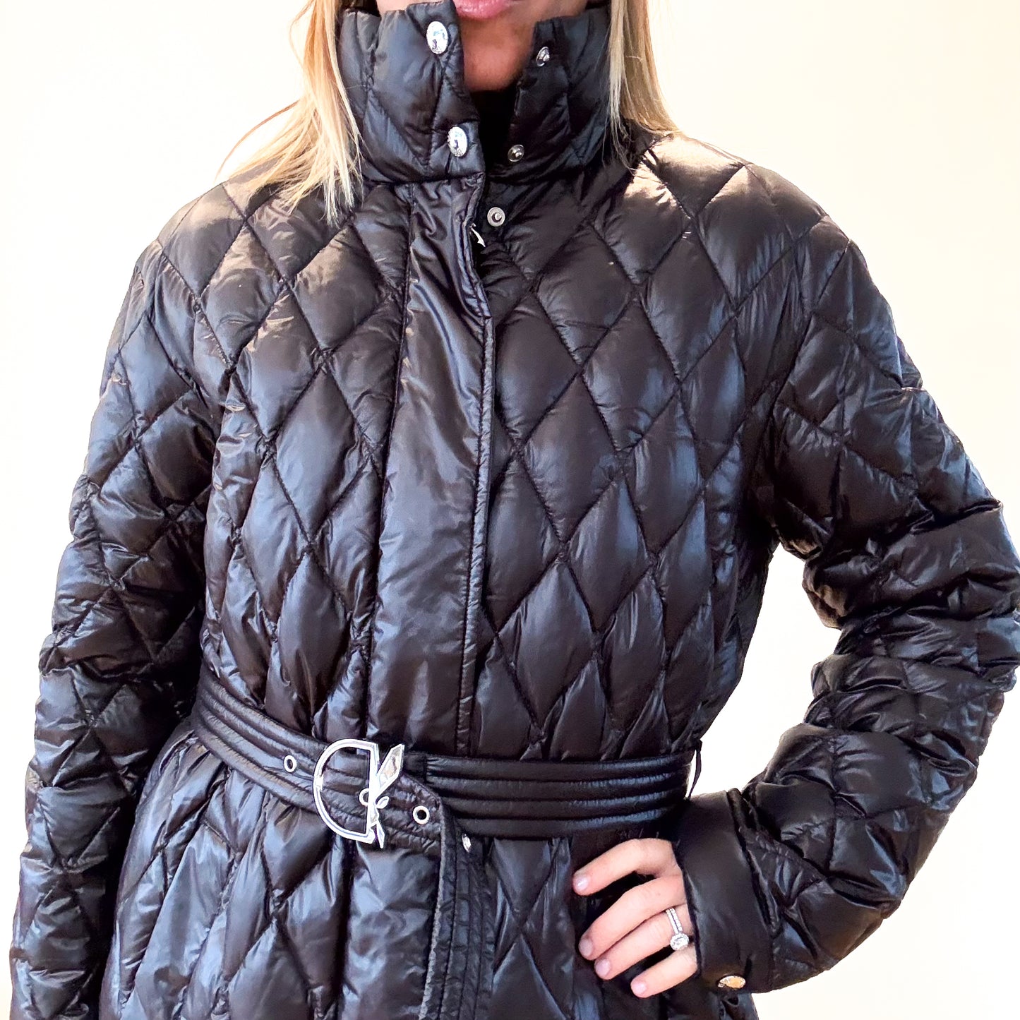 Patrizia Pepe Lightweight Quilted Puffer Jacket - Size 12