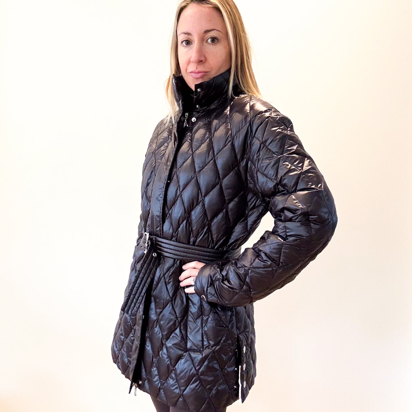 Patrizia Pepe Lightweight Quilted Puffer Jacket - Size 12