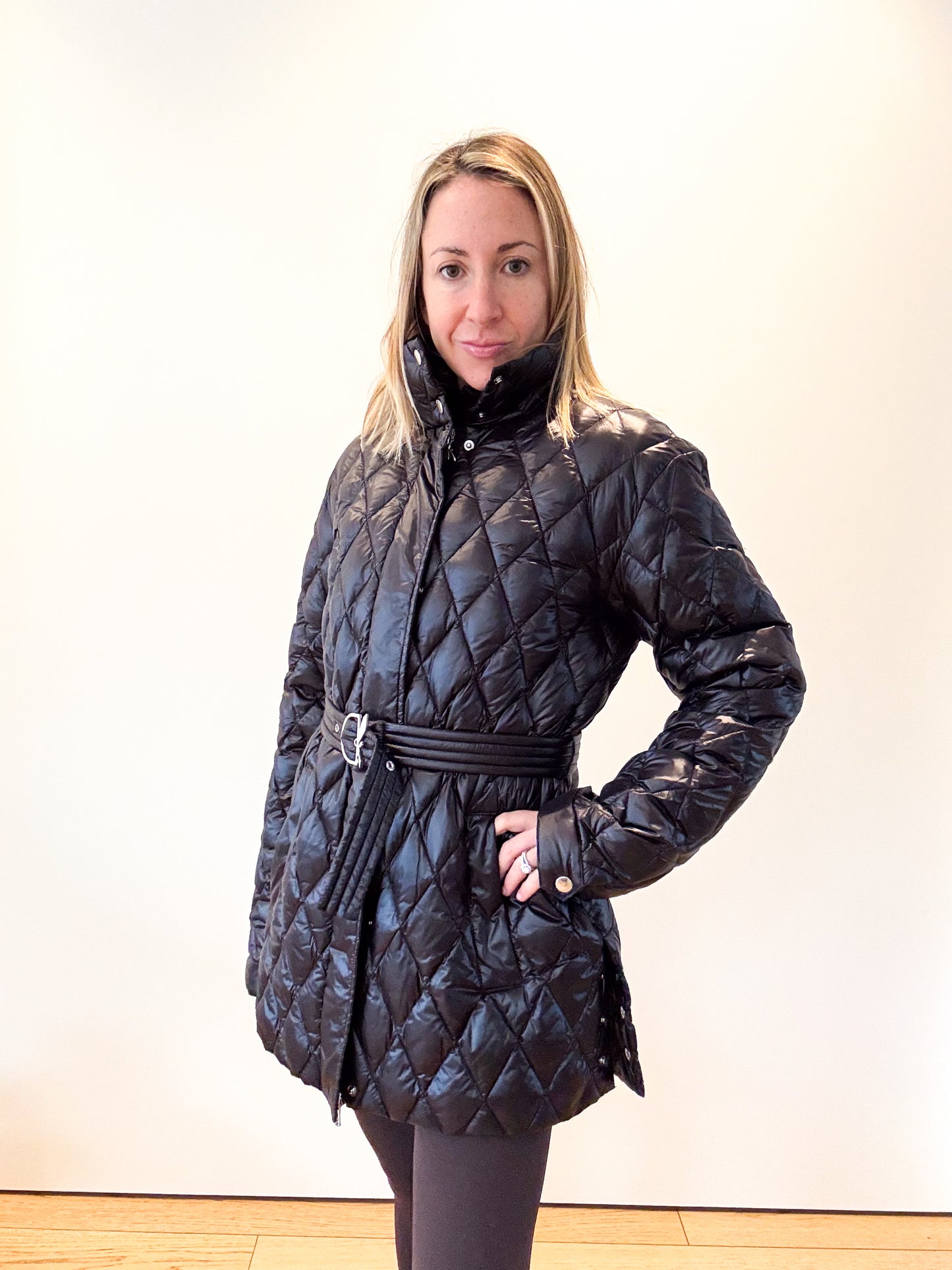 Patrizia Pepe Lightweight Quilted Puffer Jacket - Size 12