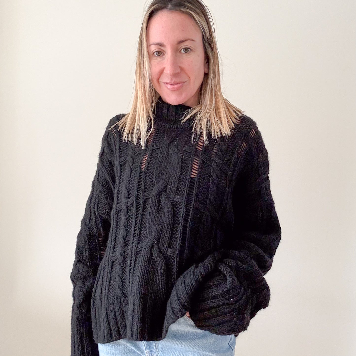 Pinko Cable Knit Jumper - Size M