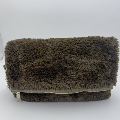 Pinko Khaki Faux Fur Crossbody Bag