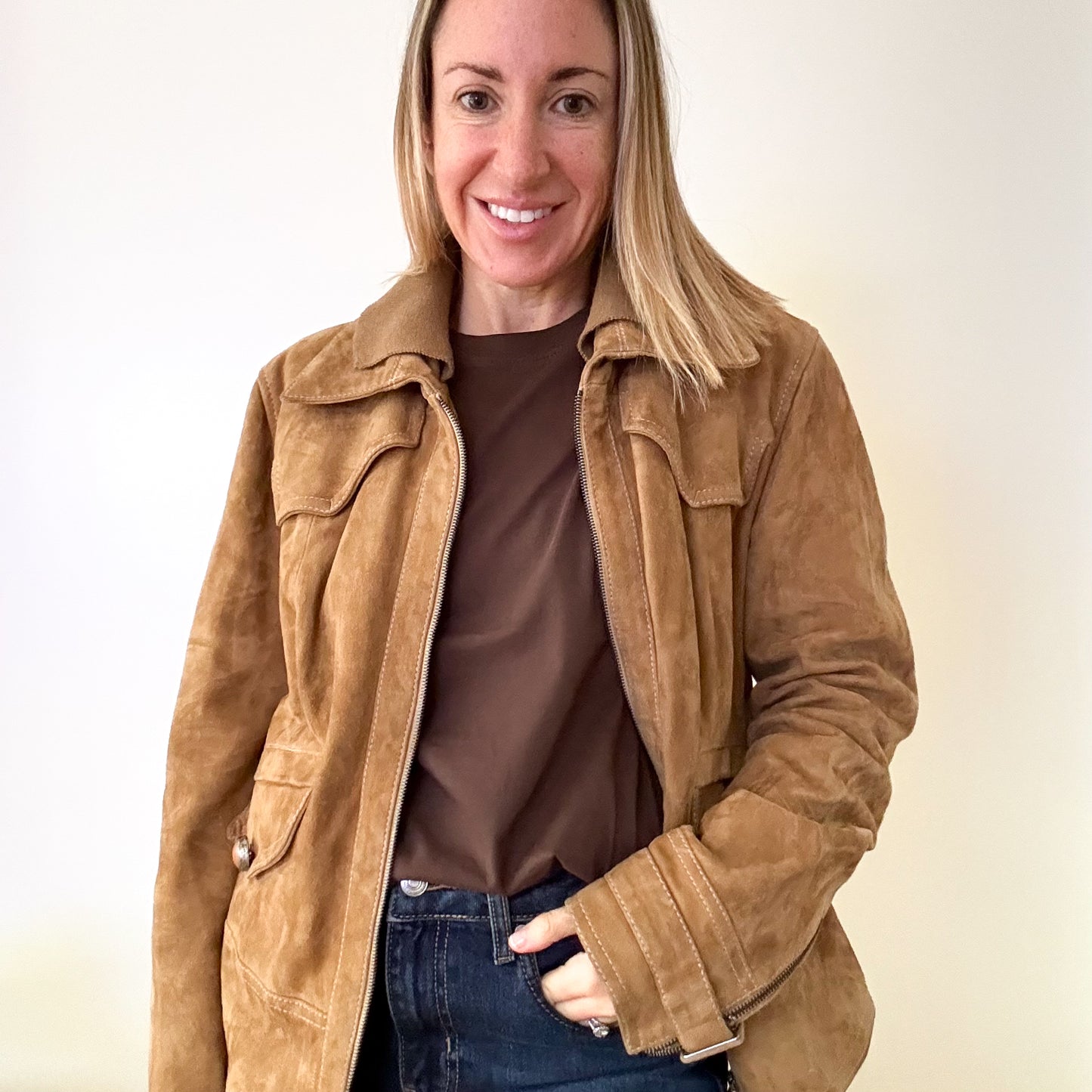 Pinko Suede Jacket - Size 12