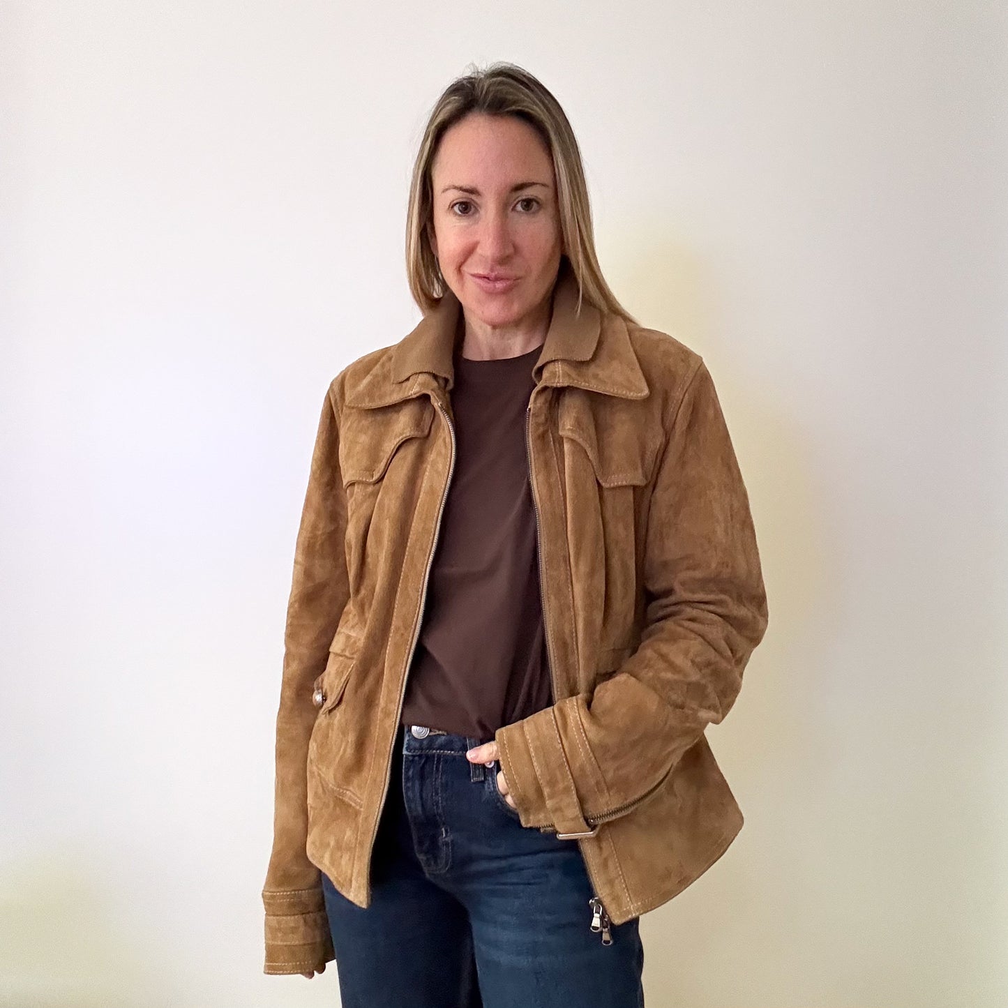 Pinko Suede Jacket - Size 12