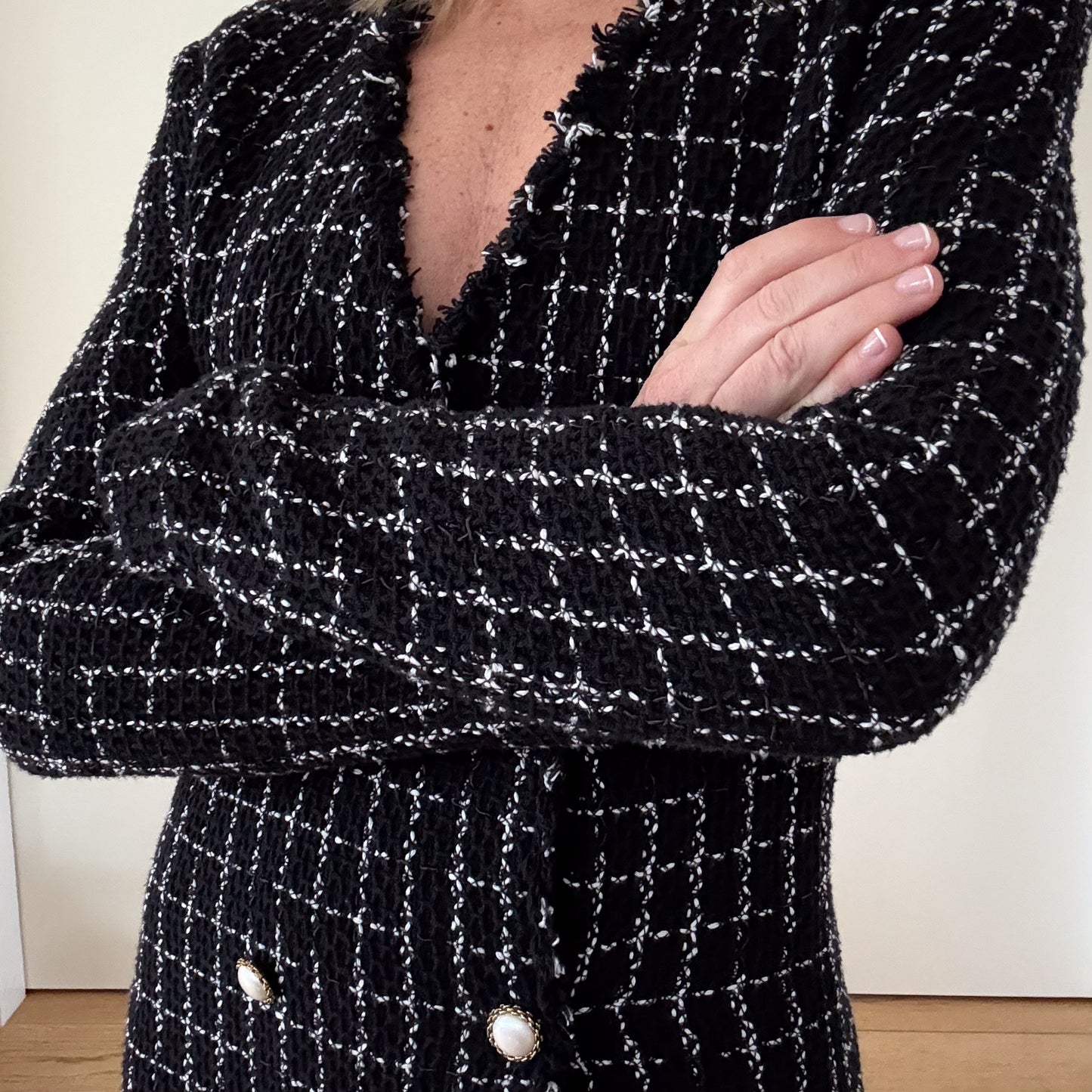 Pinko Tweed Blazer Dress - Size 8