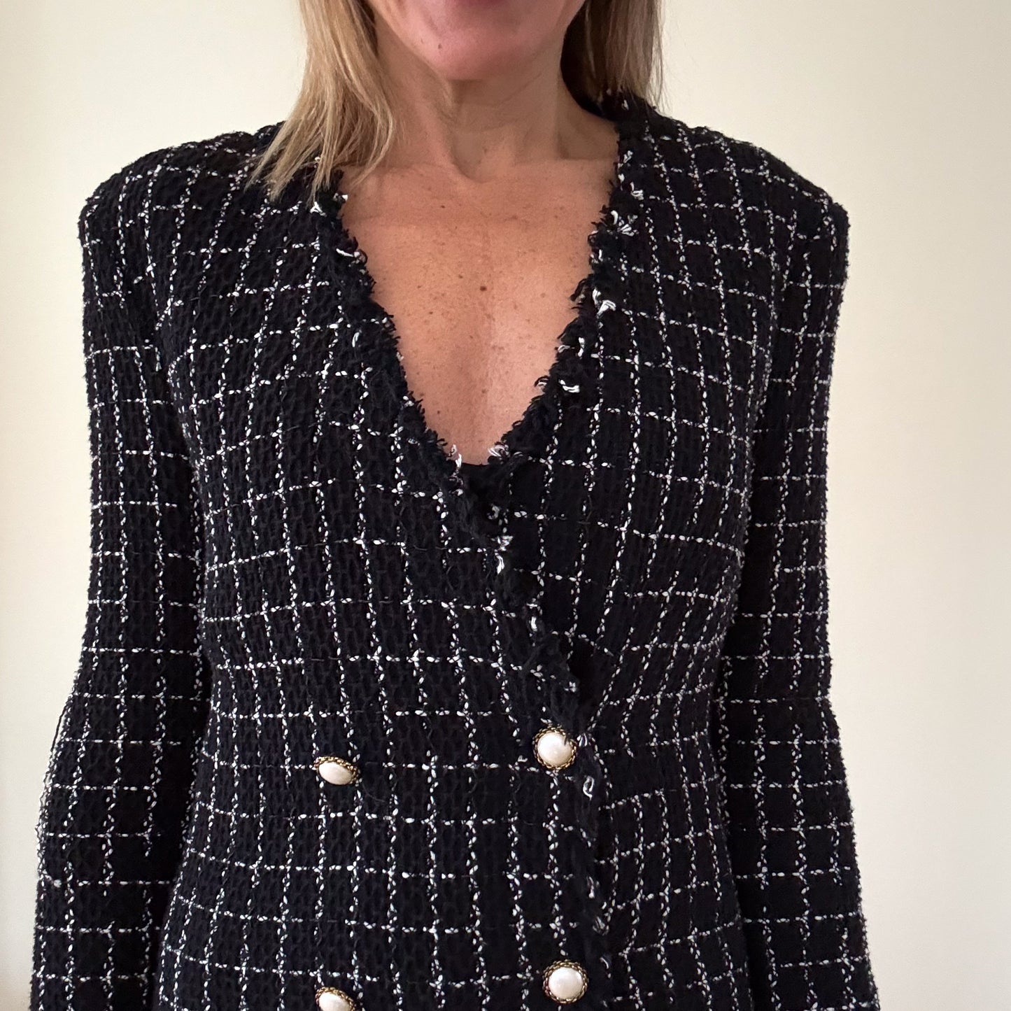 Pinko Tweed Blazer Dress - Size 8