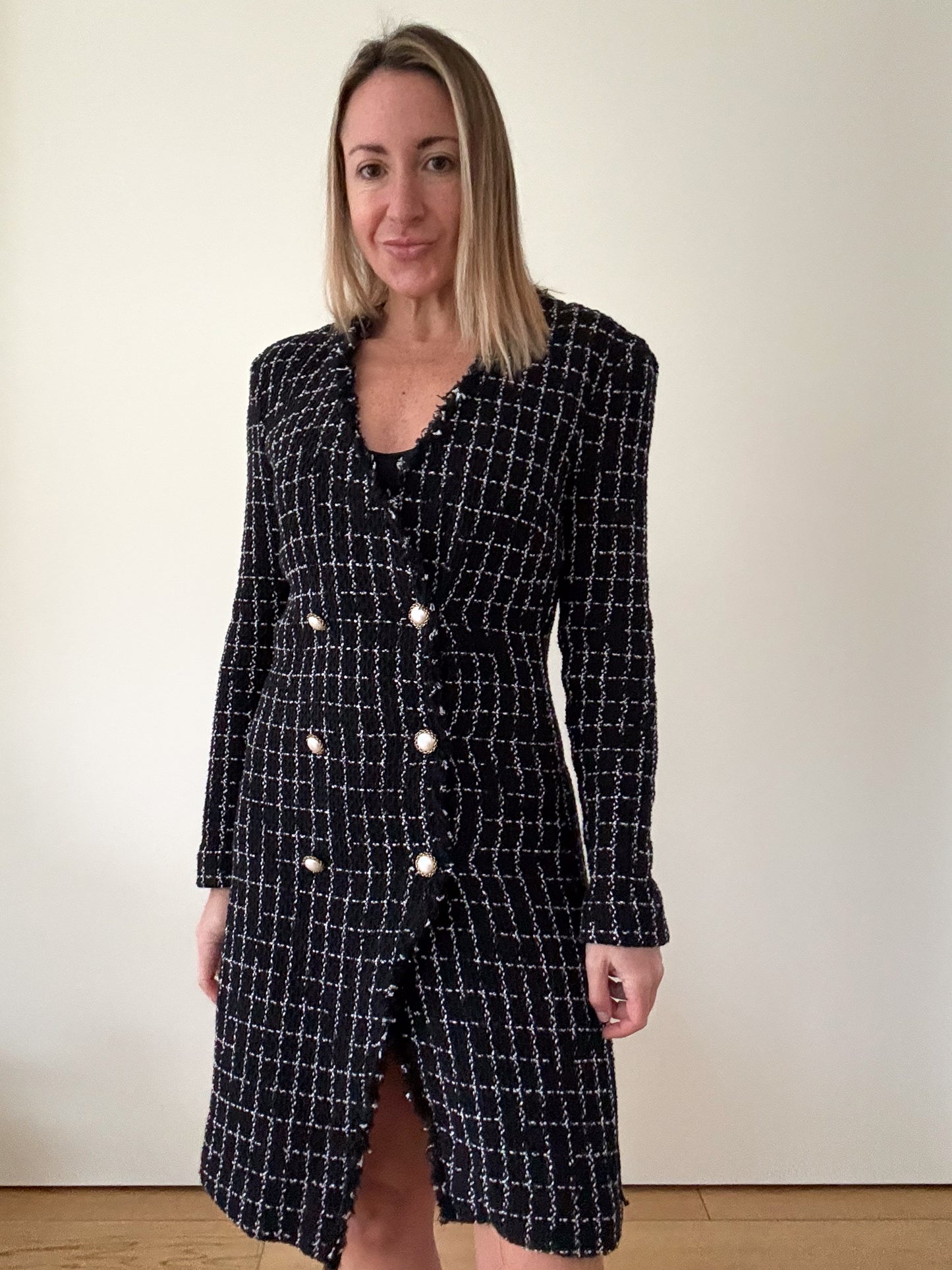 Pinko Tweed Blazer Dress - Size 8