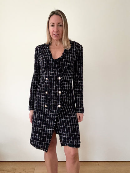 Pinko Tweed Blazer Dress - Size 8
