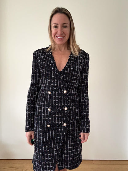 Pinko Tweed Blazer Dress - Size 8