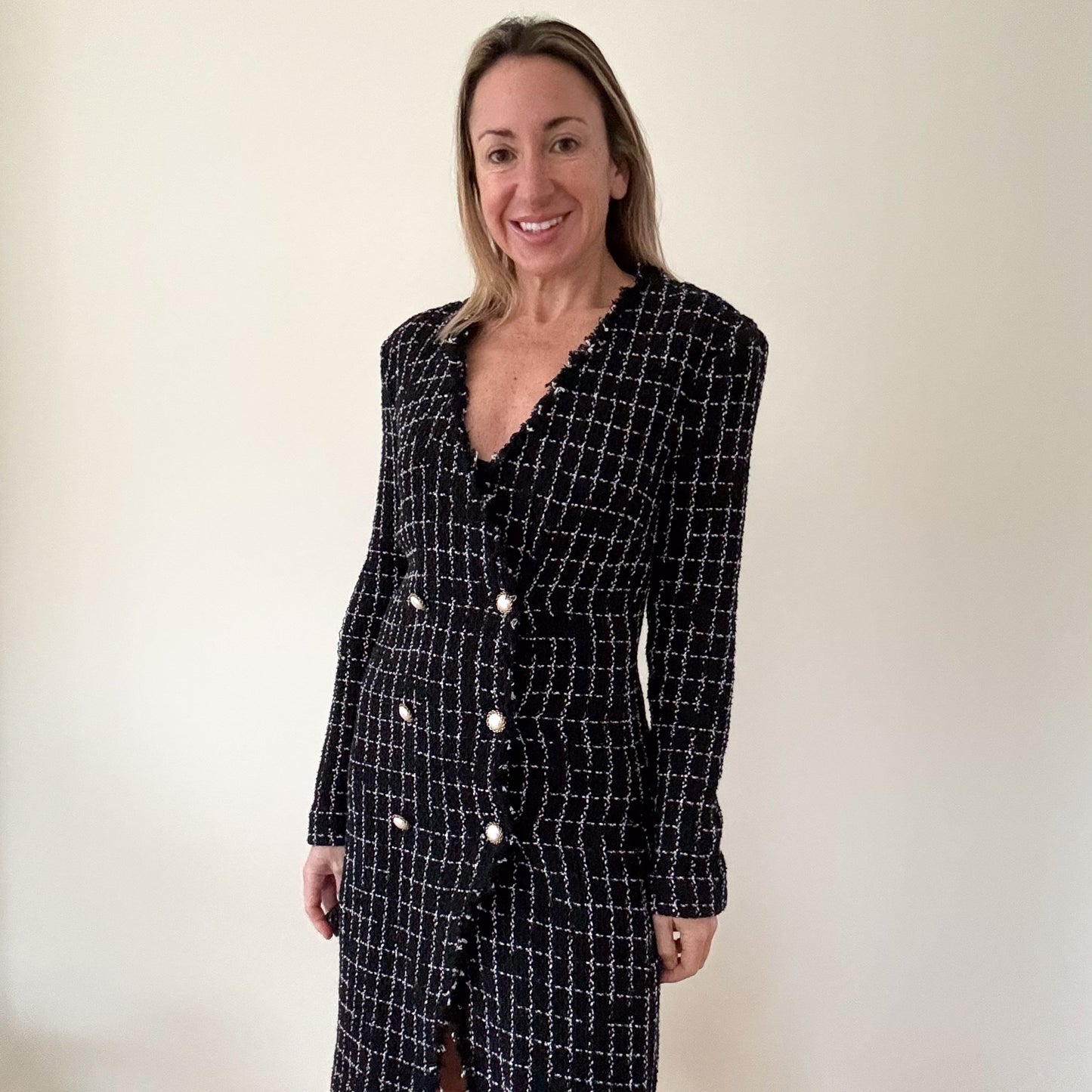 Pinko Tweed Blazer Dress - Size 8