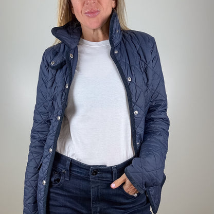 Polo Ralph Lauren Navy Quilted Jacket - Size XS