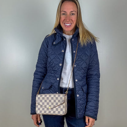 Polo Ralph Lauren Navy Quilted Jacket - Size XS