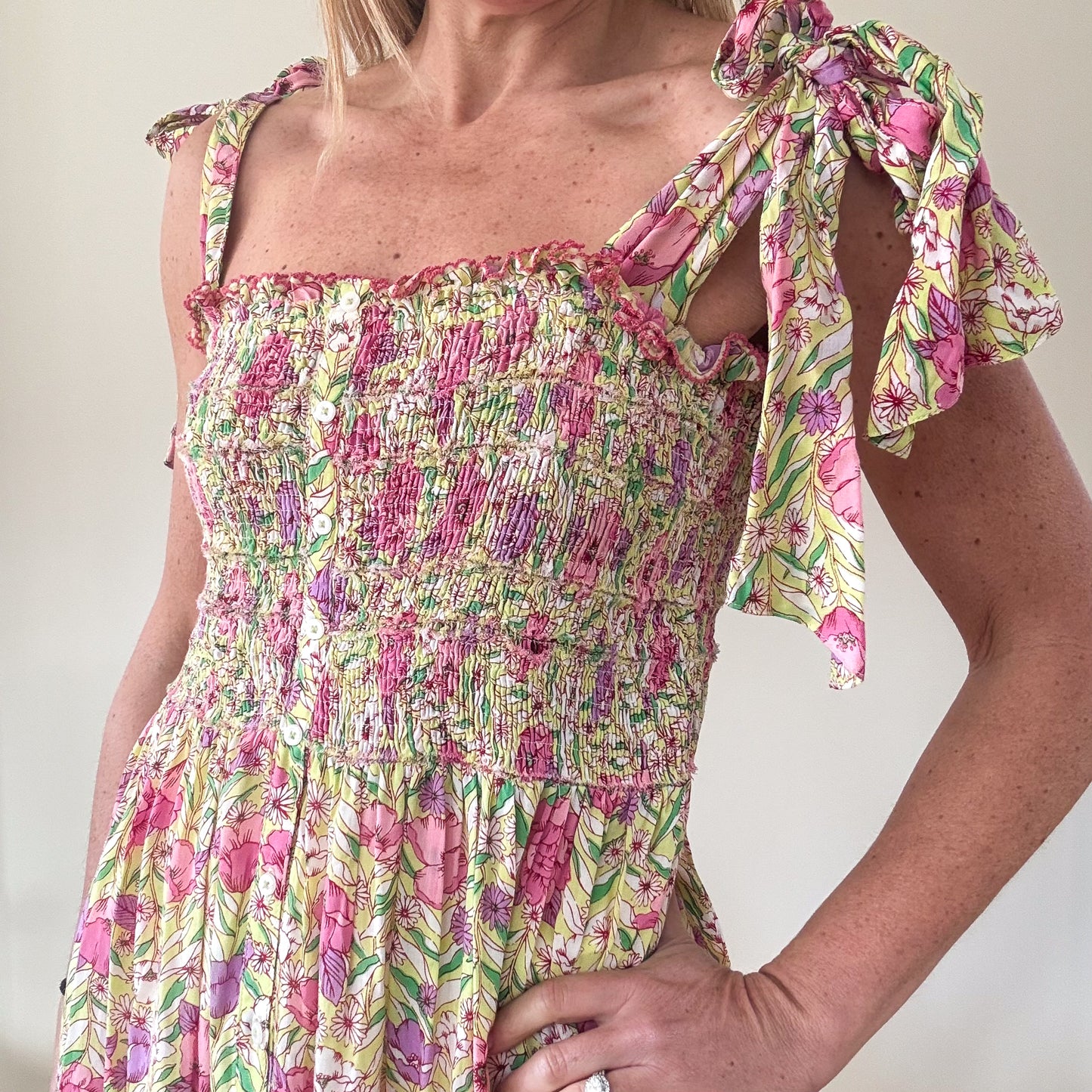 Poupette St Barth Triny Floral Dress - Size Medium