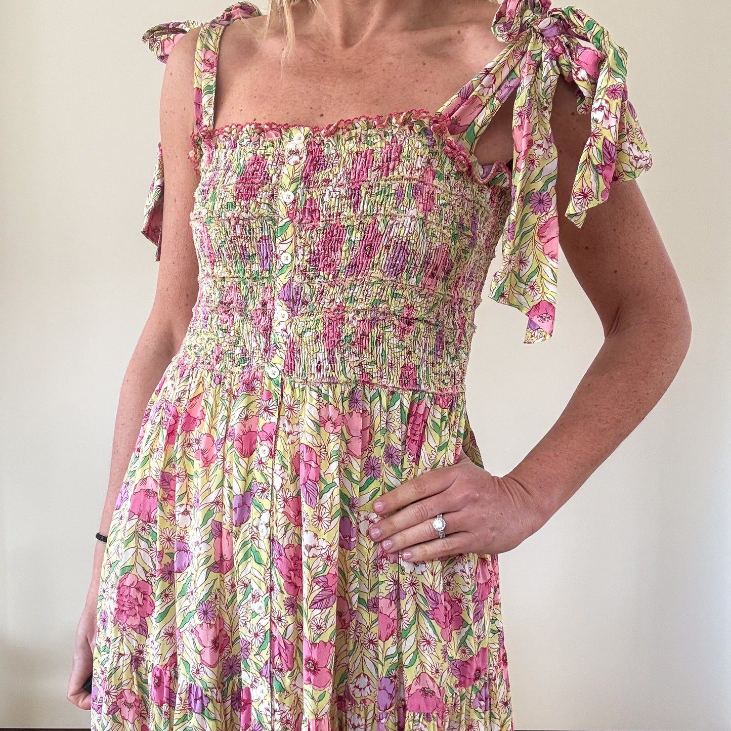 Poupette St Barth Triny Floral Dress - Size Medium