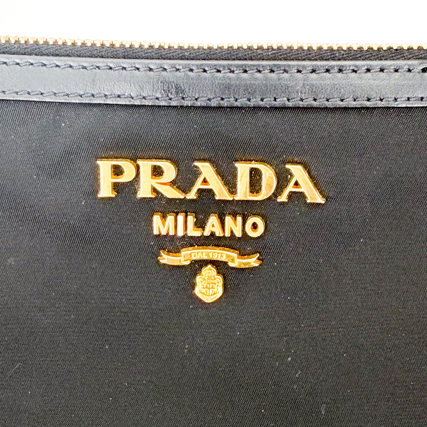 Prada Bandoliera Tessuto Nylon Double Zip Crossbody in Black (RRP £1100) | Authentic Preloved