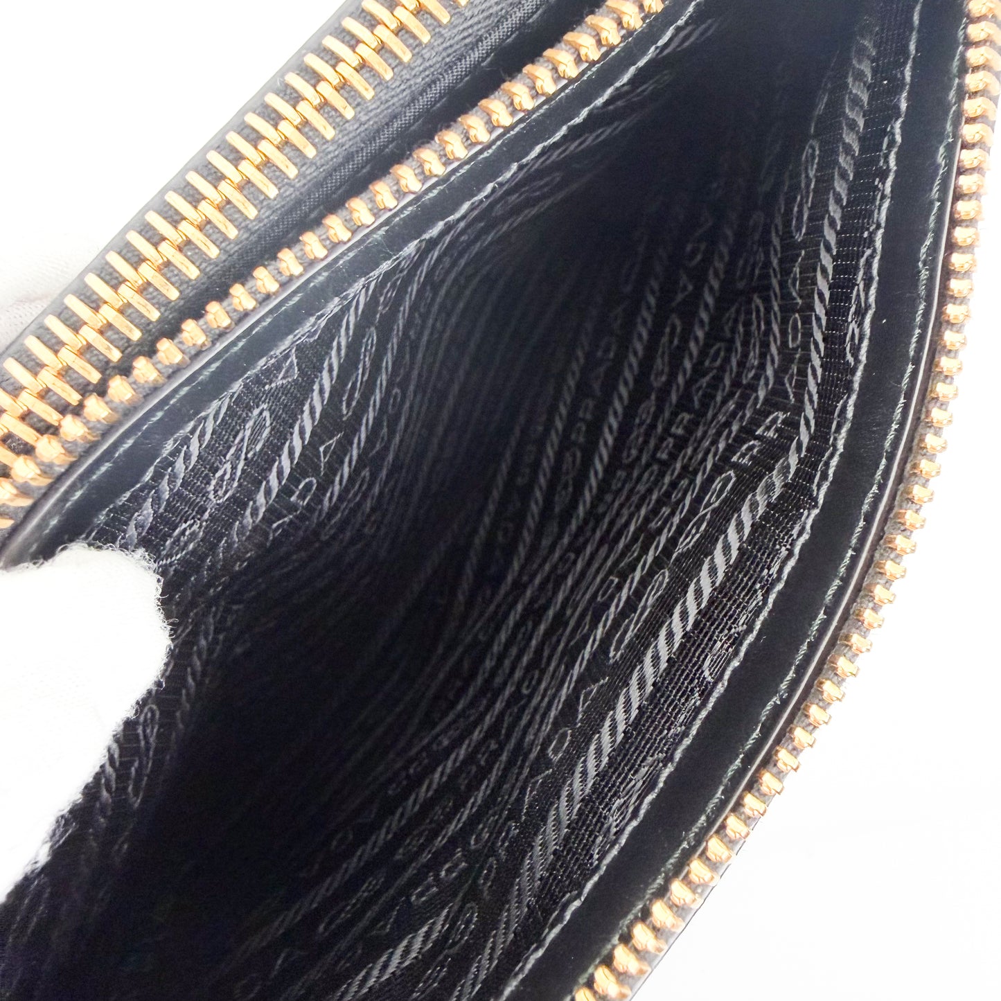 Prada Bandoliera Tessuto Nylon Double Zip Crossbody in Black (RRP £1100) | Authentic Preloved