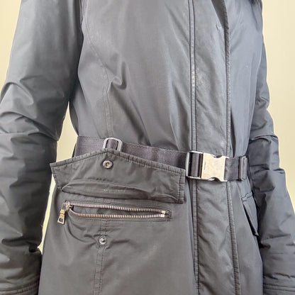 Prada Knee Length Puffer Coat - Size 14