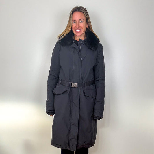 Prada Knee Length Puffer Coat - Size 14