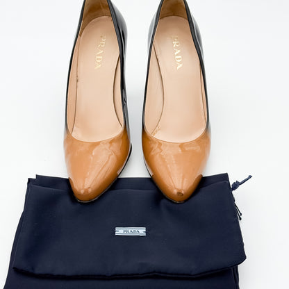 Prada Ombre Patent Leather Pumps - Size 37.5