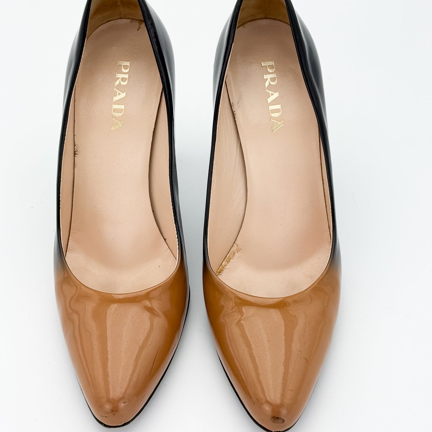 Prada Ombre Patent Leather Pumps - Size 37.5