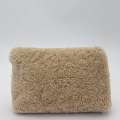 Saint Laurent Small Puffer Shearling Pouch