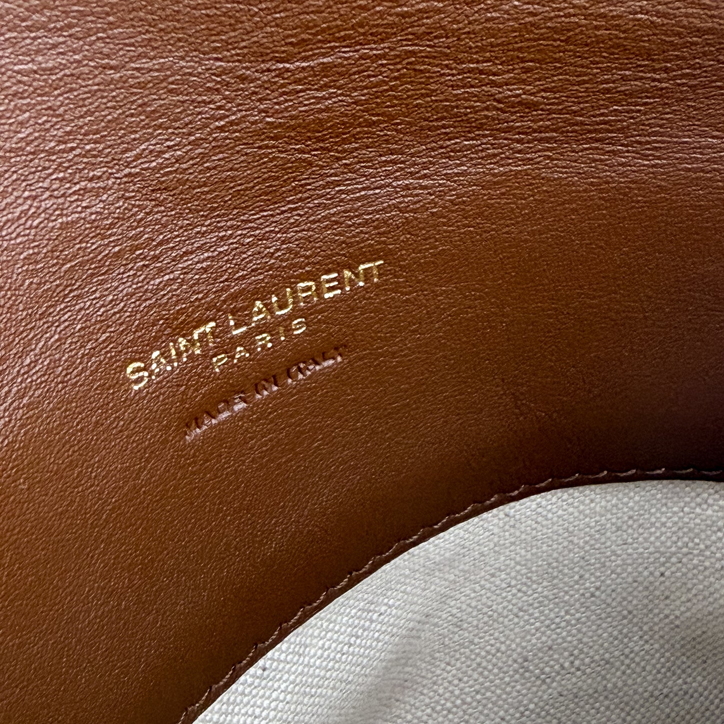 Saint Laurent Small Puffer Shearling Pouch