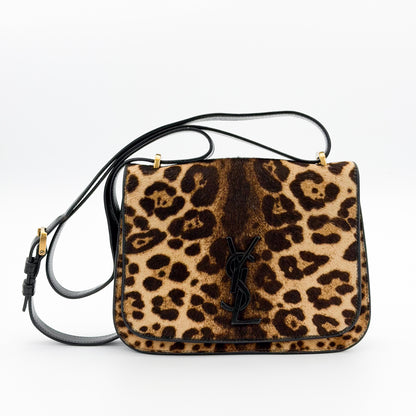 Saint Laurent Spontini leopard crossbody bag, front view