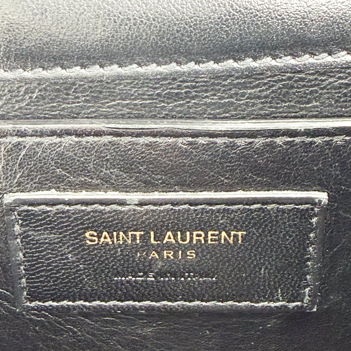 Saint Laurent Spontini bag, interior pocket detail