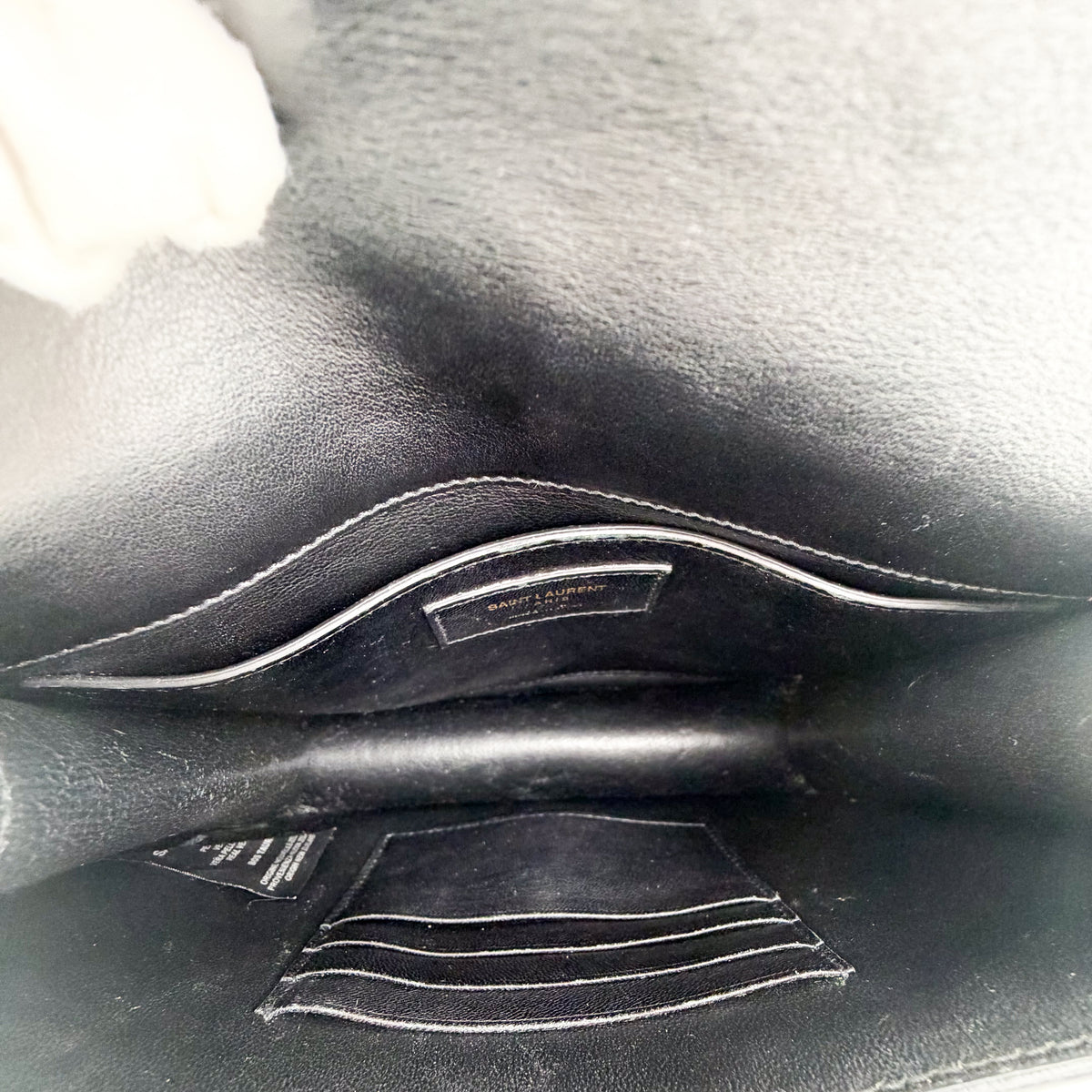 Saint Laurent Spontini bag, interior lining and card slots